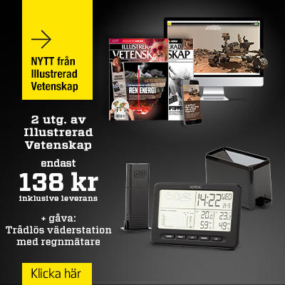 Tidningspremie: Trådlös väderstation med regnmätare + 2 nummer av Illustrerad Vetenskap