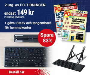 Tidningspremie: Stativ och tangentbord + två nummer av PC-tidningen