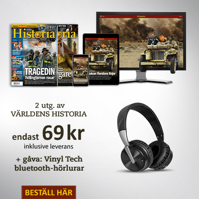 Tidningspremie: Vinyl Tech Bluetooth-hörlurar + 2 st nr Världens Historia
