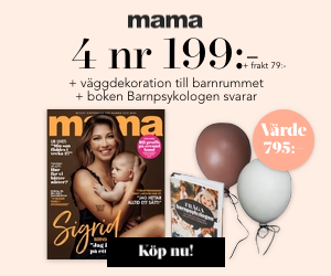 Tidningspremie:  väggdekoration till barnrum & boken Barnpsykologen svarar + 4 nr mama