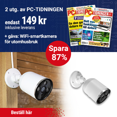Tidningspremie: WiFi-smartkamera för utomhusbruk + 2 nr PC-tidningen