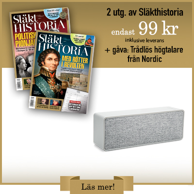 Tidningspremie: Trådlös högtalare från Nordic + 2 nummer av Släkthistoria